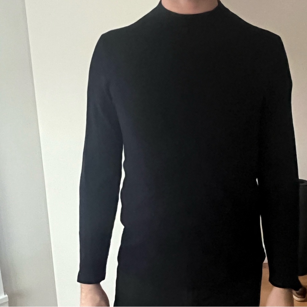 COS brand wool mock neck sweater.